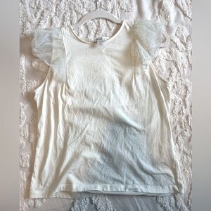 J Crew Cotton Ruffle Blouse